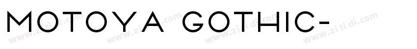 Motoya Gothic字体转换